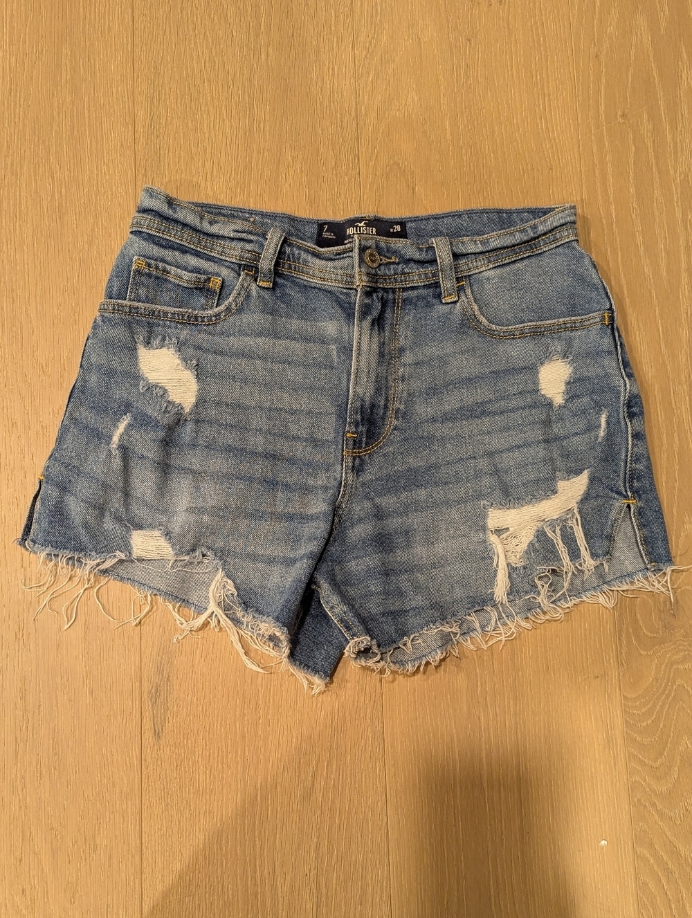 Distressed Blue Denim Women’s Shorts